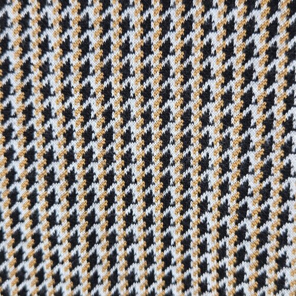 iets frans...Size XS Brown Houndstooth Zip Front Jacket Adj Collar Zip Pockets - Picture 12 of 16